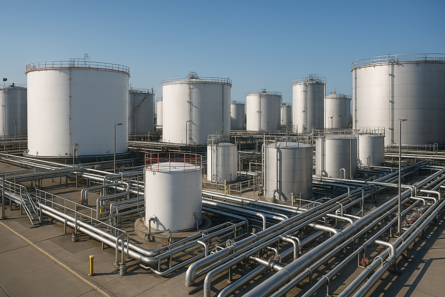 petrol tanklarının olduğu terminal